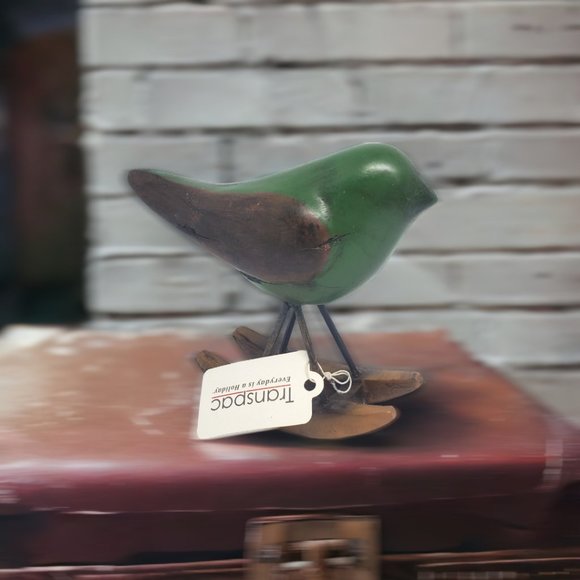 Resin Rocking Bird by Transpac - Greenfinch,  Tanager, Parakeet NWT - Picture 2 of 7